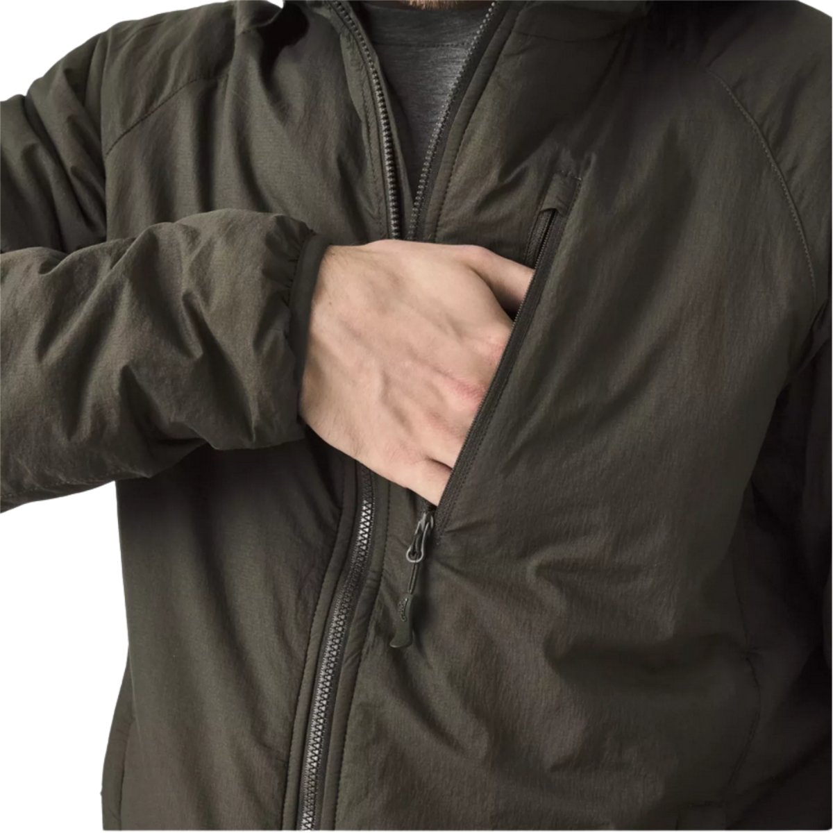 Helikon-Tex Wolfhound Veste à capuche en nylon coupe-vent isolée Woodland Camo