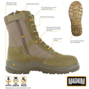 HI-TEC Hiking boots Magnum Centurion 8.0 Coyote tactical footwear side zip NEW - GoMilitar