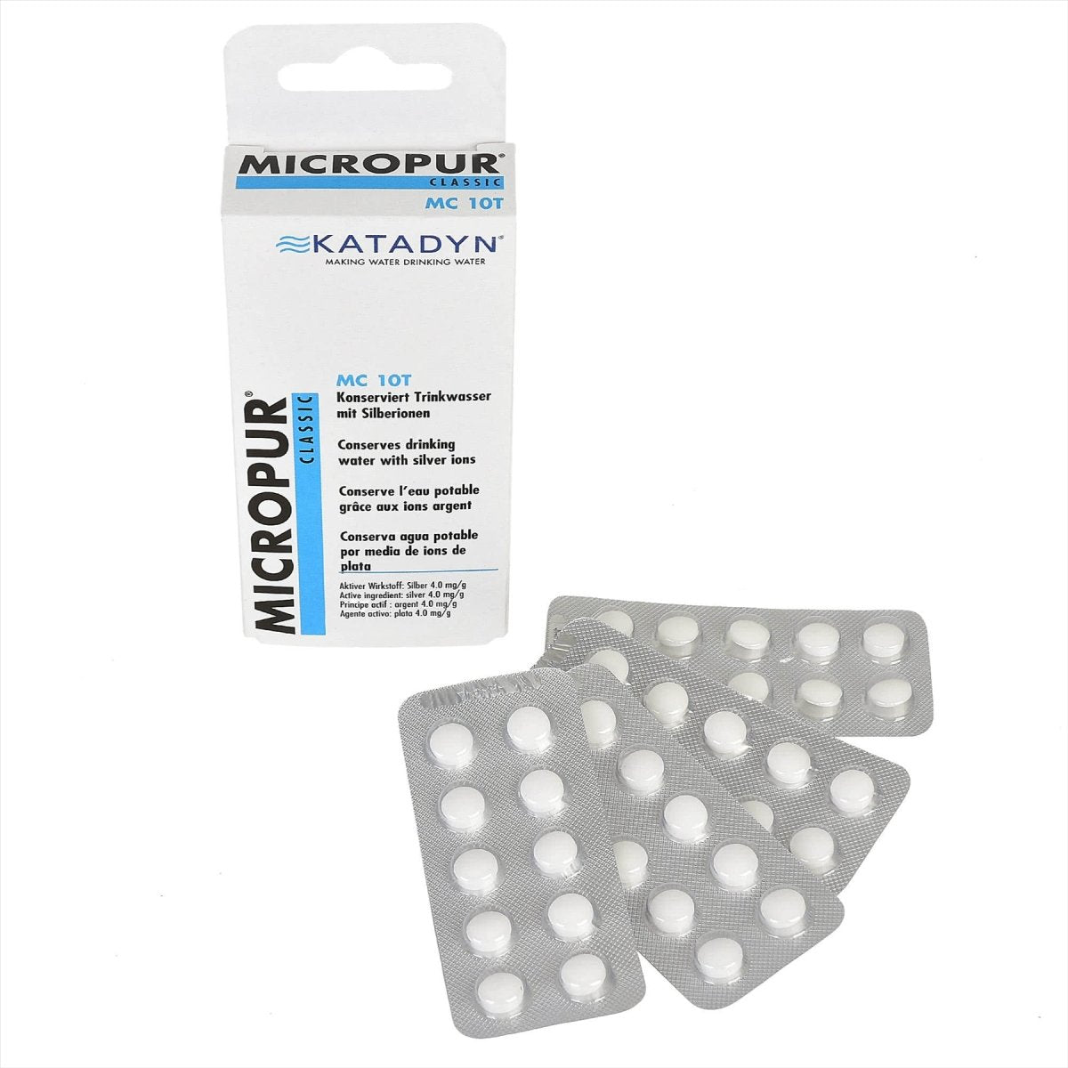 Katadyn Micropur Classic MC 10T Comprimés de purification d'eau 40 pièces 10 L chacun