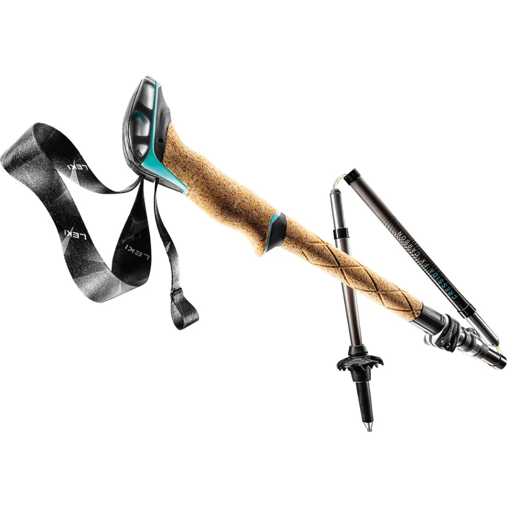LEKI Cressida FX Carbon Trekking Poles Paire de bâtons de randonnée pliables pour femme 100-120 cm
