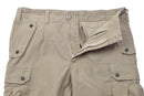 Khaki Leo Kohler Commando reinforced cotton BDU pants with multiple pockets and button details for durability and utility