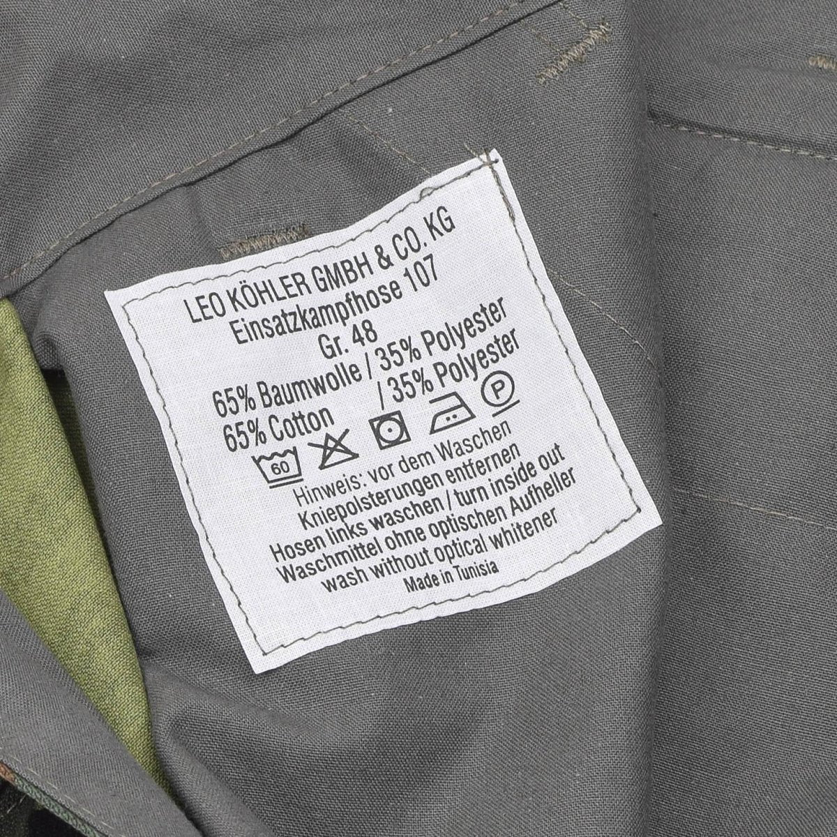 Pantalon de combat robuste Leo Kohler Pantalon cargo tactique renforcé ACU flecktarn