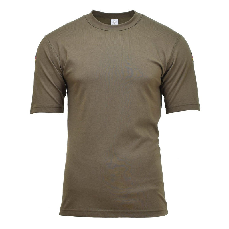 Leo Kohler tactical military short sleeve t-shirt in tropical olive, designed for durability and comfort.