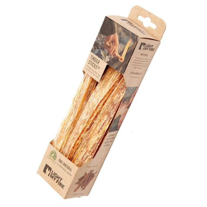 Allume-feu naturel Light My Fire avec une teneur élevée en résine pour un allumage facile et sans produits chimiques en extérieur.