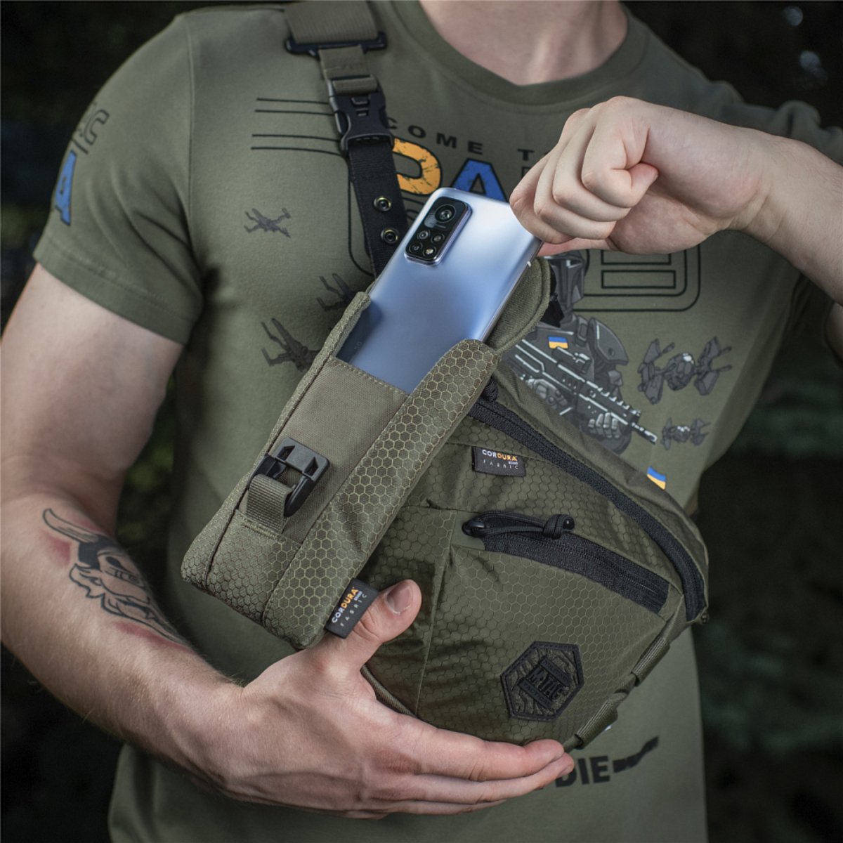 M-TAC Elite Administration Pouch Durable Cordura HEX Smartphone Case Olive