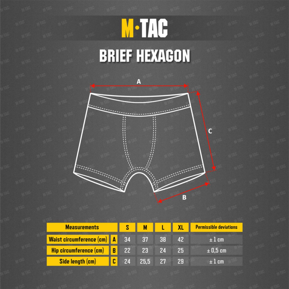 M-TAC Boxer Tactique Hexagonal Respirant Hypoallergénique Tissu Coolmax Noir