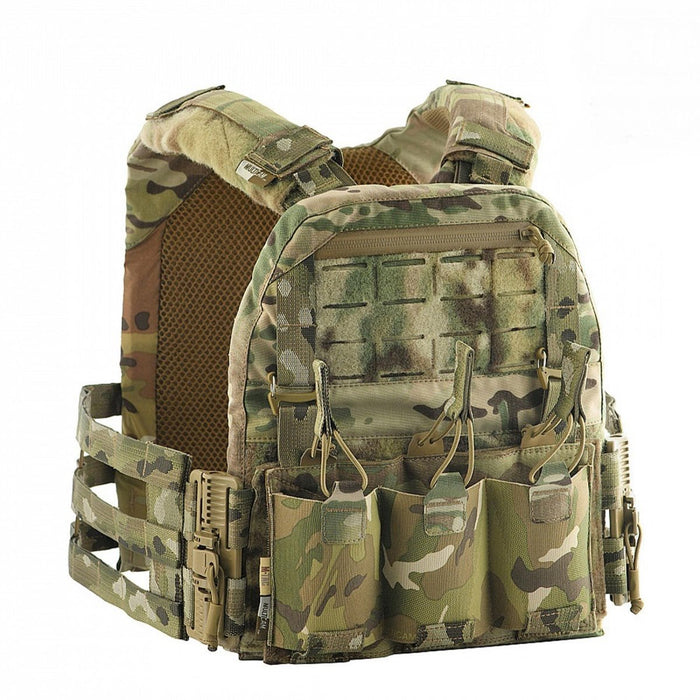 M - TAC Military Plate Carrier Vest tactique à dégagement rapide pochettes magnétiques Multicamo - GoMilitar