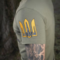 T-shirt classique de style militaire M-TAC sous-vêtement à manches courtes drapeau ukrainien Olive