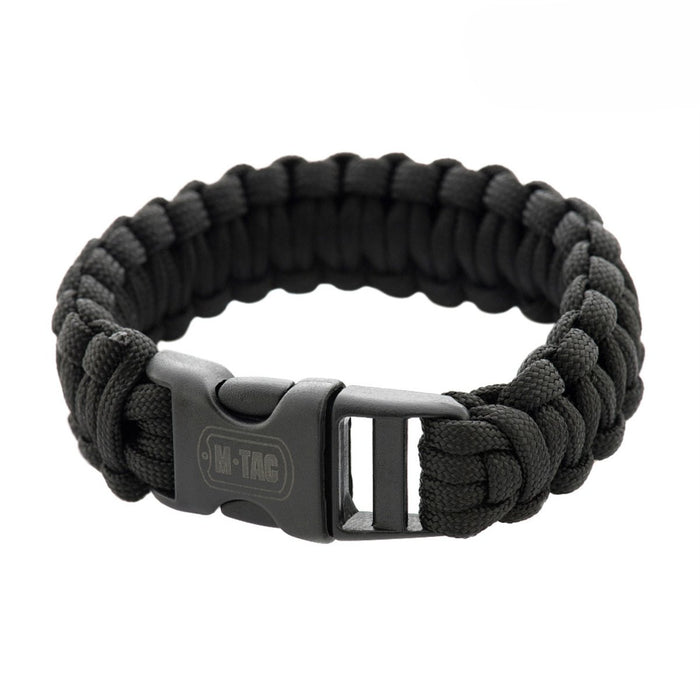 M - TAC Tactique Paracord Bracelet Survie Tactique Extérieur Cordon 3m Noir - GoMilitar