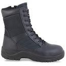 Black Magnum Centurion 8.0 tactical combat boot with side zipper, padded collar, and slip-resistant outsole.