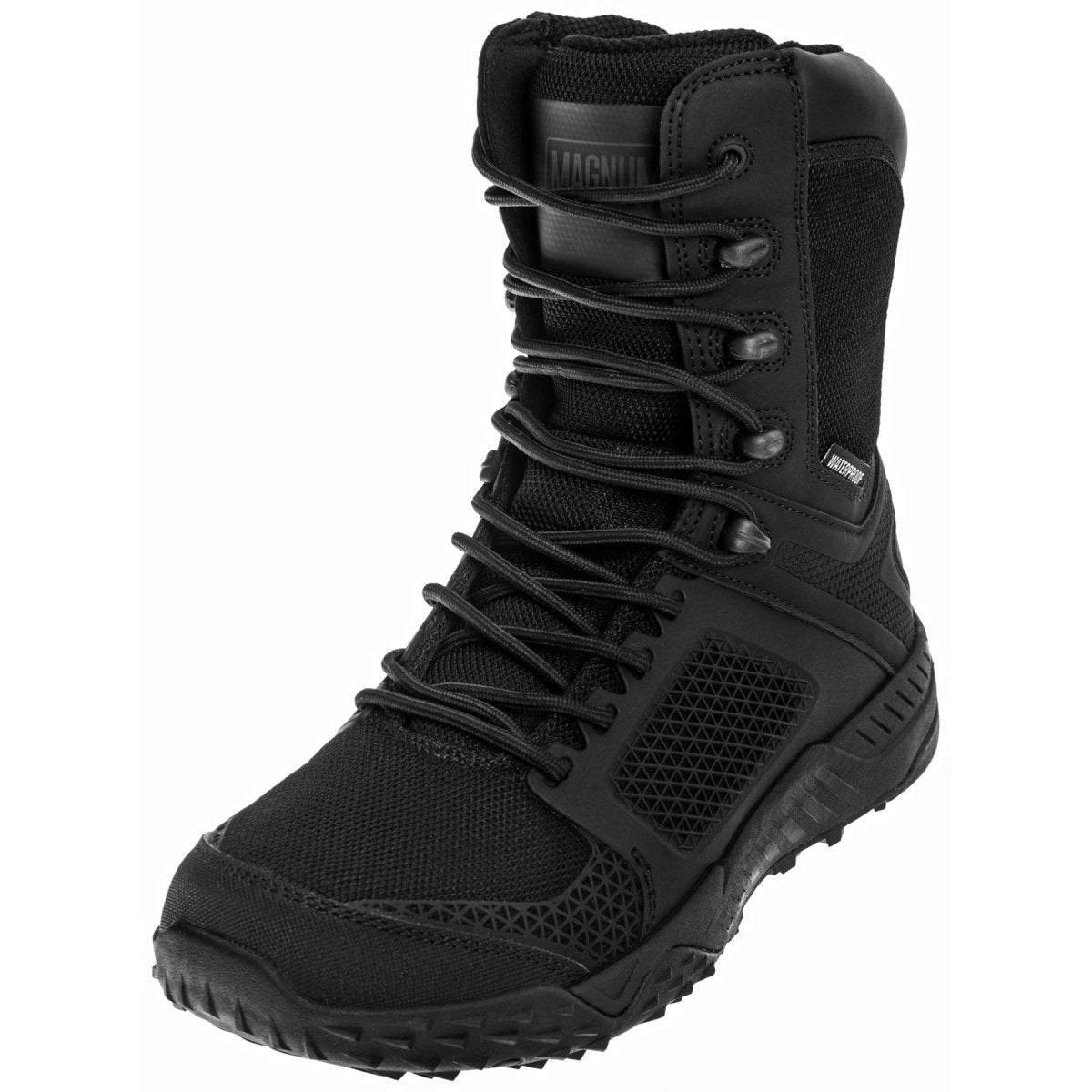 Magnum DRUM MID WP Bottes tactiques respirantes et imperméables avec semelle intérieure Hi-Poly noire