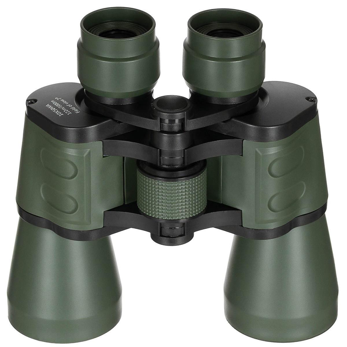 Vert tactique militaire pliable OD des jumelles BAK4 Ruby Lens de MFH 10x50