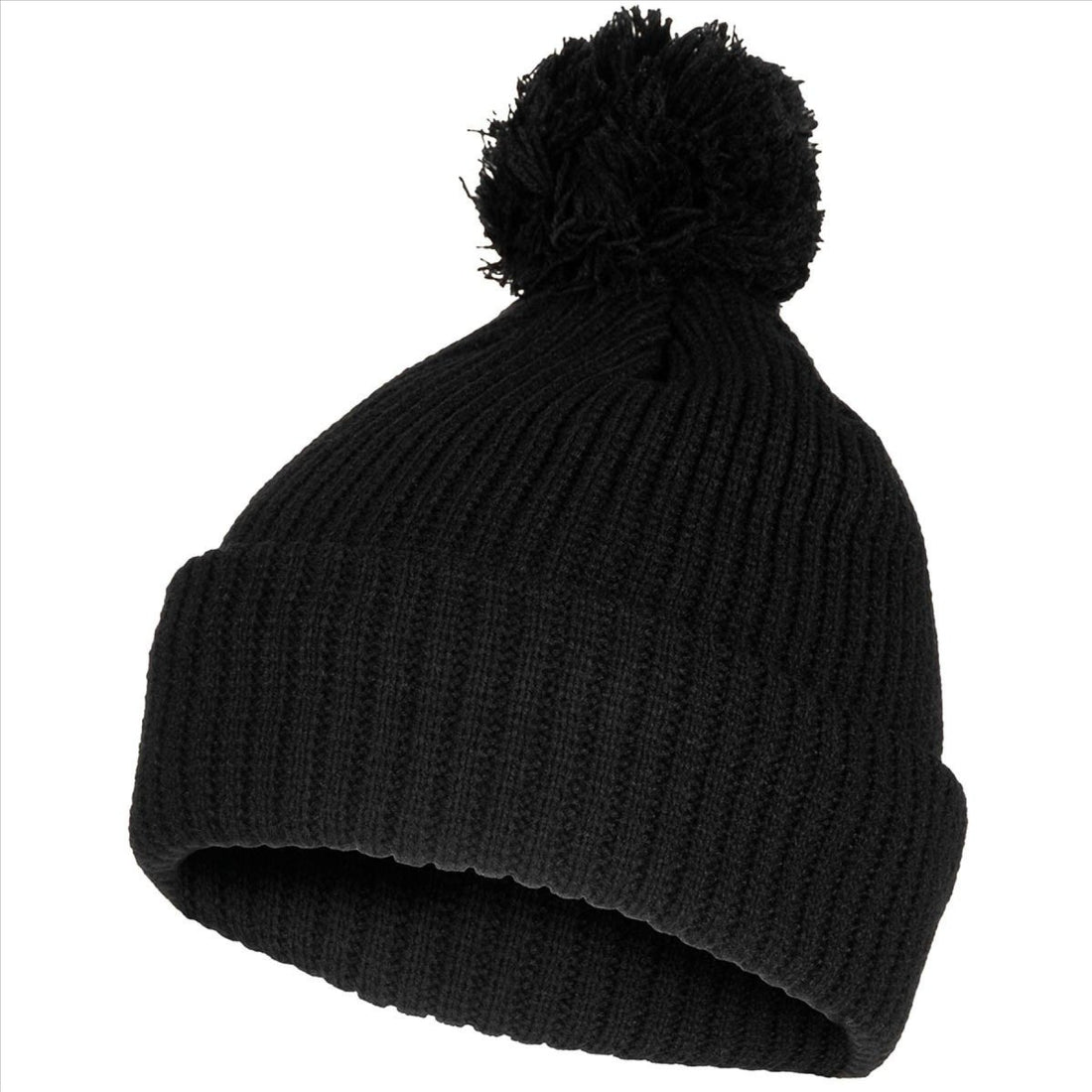 MFH Bobble Hat 3M Thinsulate Isolation Grossier Tricot Doublure Polaire Noir