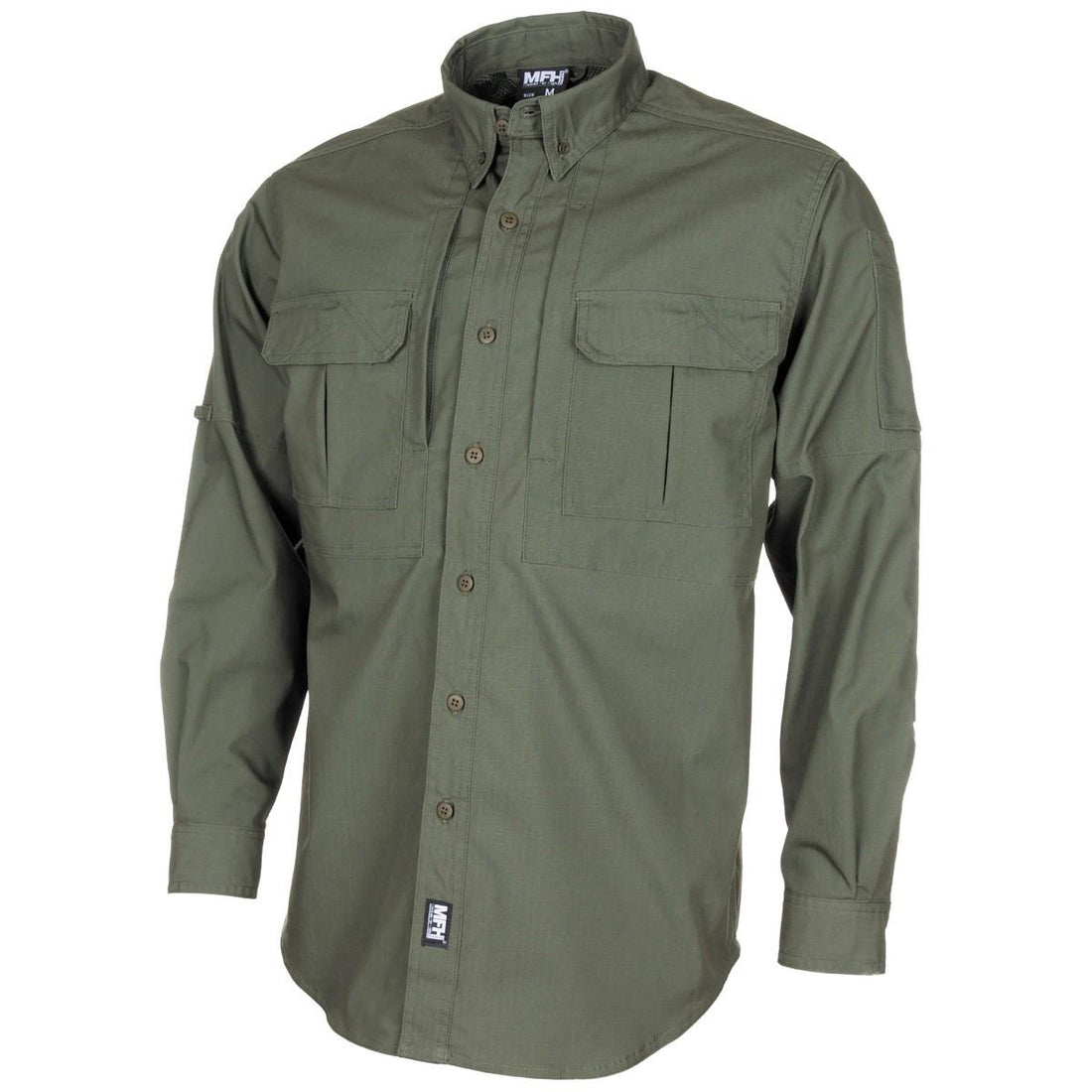 Chemises tactiques de style militaire de marque MFH en ripstop léger avec revêtement en téflon olive BDU