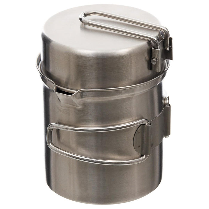 MFH Marque Mess Kit ensemble camping randonnée trekking en acier inoxydable mess kit casserole - GoMilitar