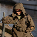 Gants tactiques de style militaire de marque MFH Mission Combat Olive Free Fire Fingers