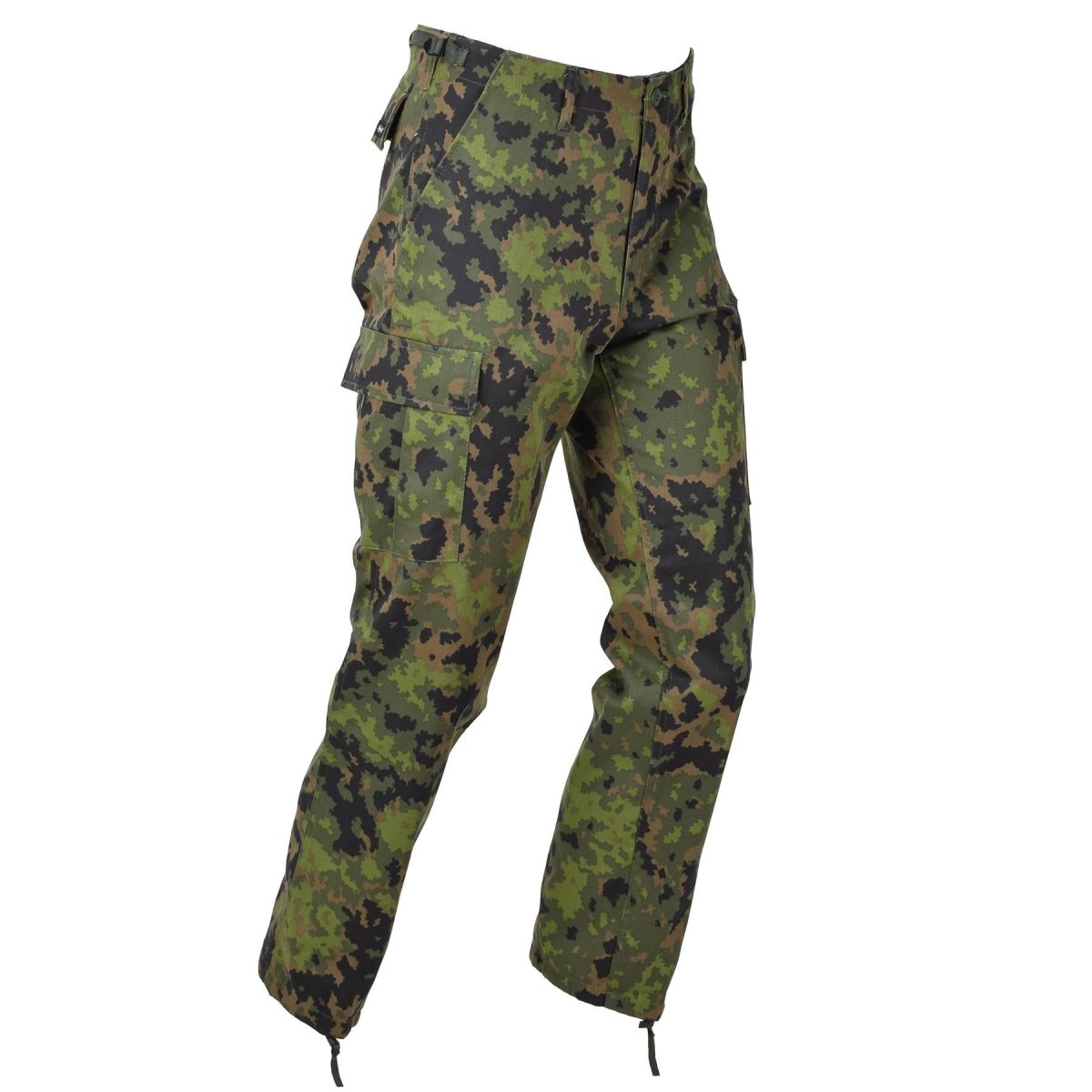 Pantalon de combat MFH Pantalon BDU durable à taille réglable M05 Camouflage finlandais