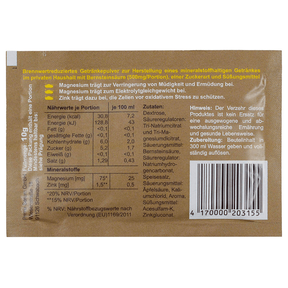MFH Granatenbrause Boisson Instantanée Poudre Citron Lime Minéral Extérieur 10g