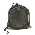 Genouillères de protection de style militaire MFH avec fermeture à crochet et boucle, coque en plastique olive