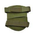 Genouillères de protection de style militaire MFH avec fermeture à crochet et boucle, coque en plastique olive