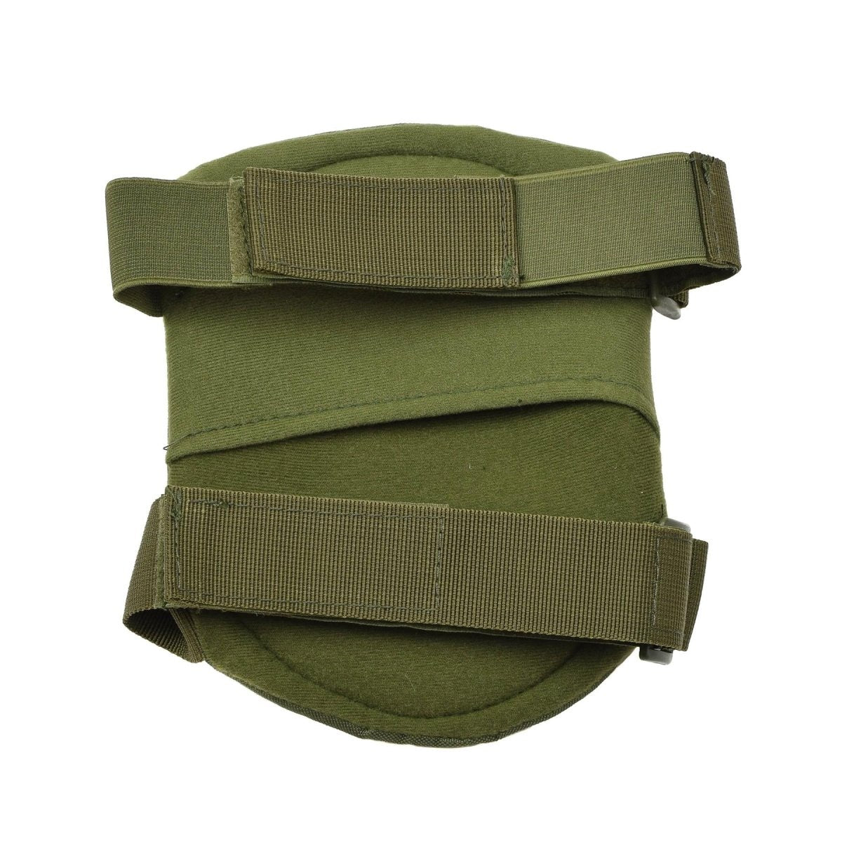 Genouillères de protection de style militaire MFH avec fermeture à crochet et boucle, coque en plastique olive