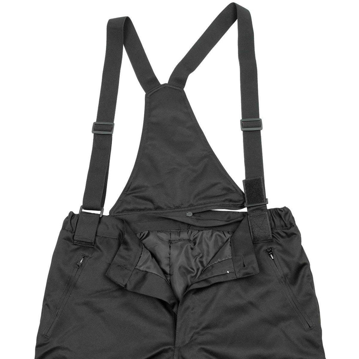 MFH Pantalon d'hiver polaire 2 couches, renfort genoux, imperméable, coupe-vent, noir