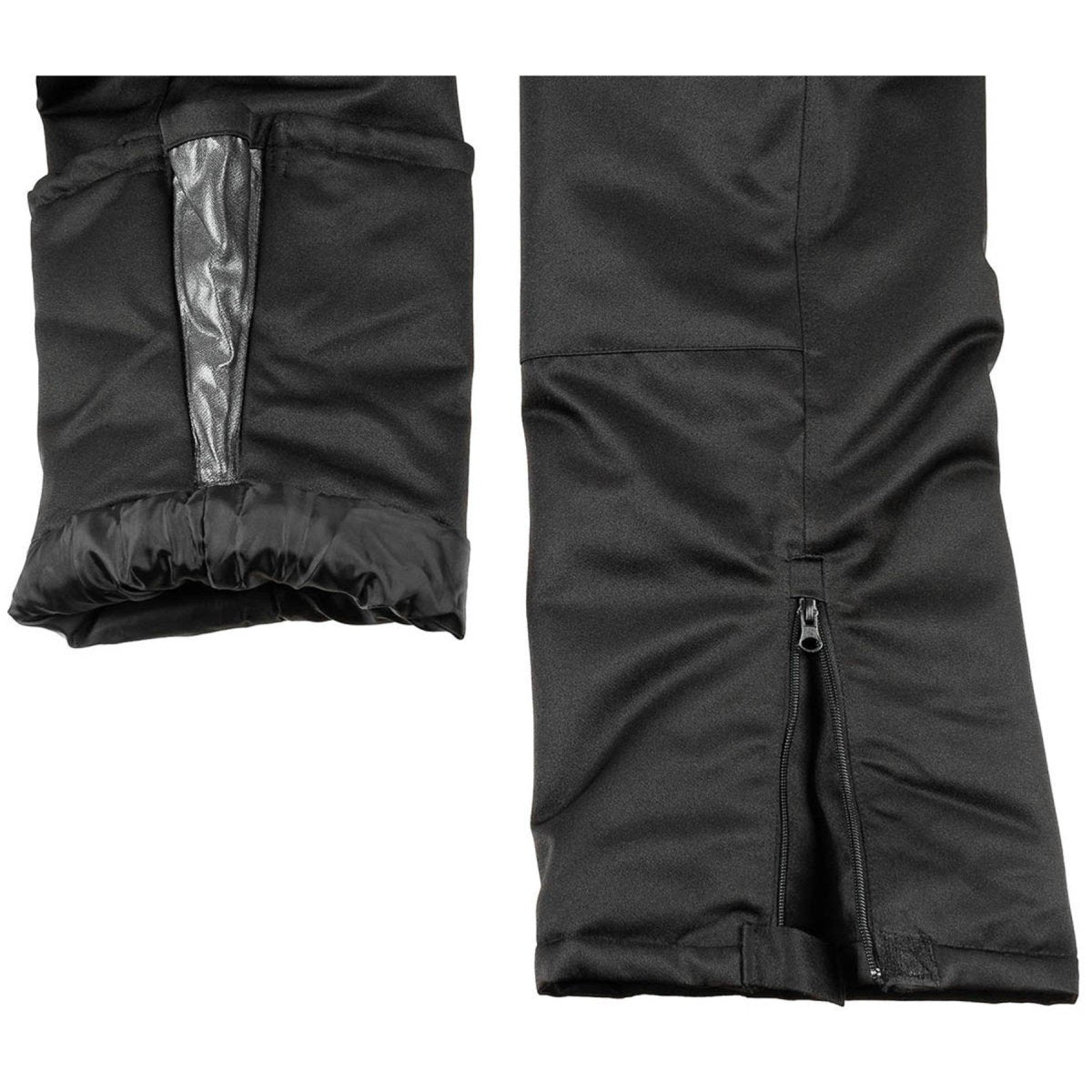 MFH Pantalon d'hiver polaire 2 couches, renfort genoux, imperméable, coupe-vent, noir