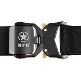 MFH Ceinture tactique à dégagement rapide élastique réglable en polypropylène noir