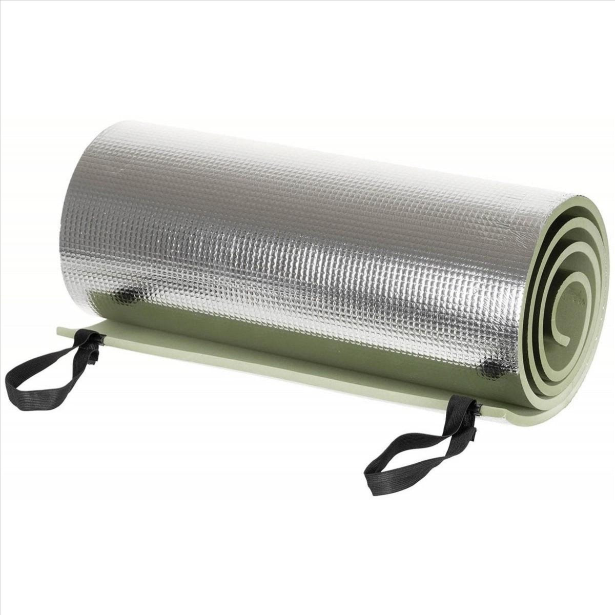MFH – matelas de couchage en mousse EVA, avec revêtement en aluminium, sangle élastique, emballage vert