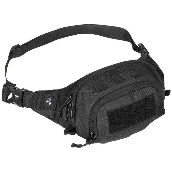 Sac banane tactique MFH 1,8 L Ceinture réglable 120 cm Plusieurs poches Noir - GoMilitar