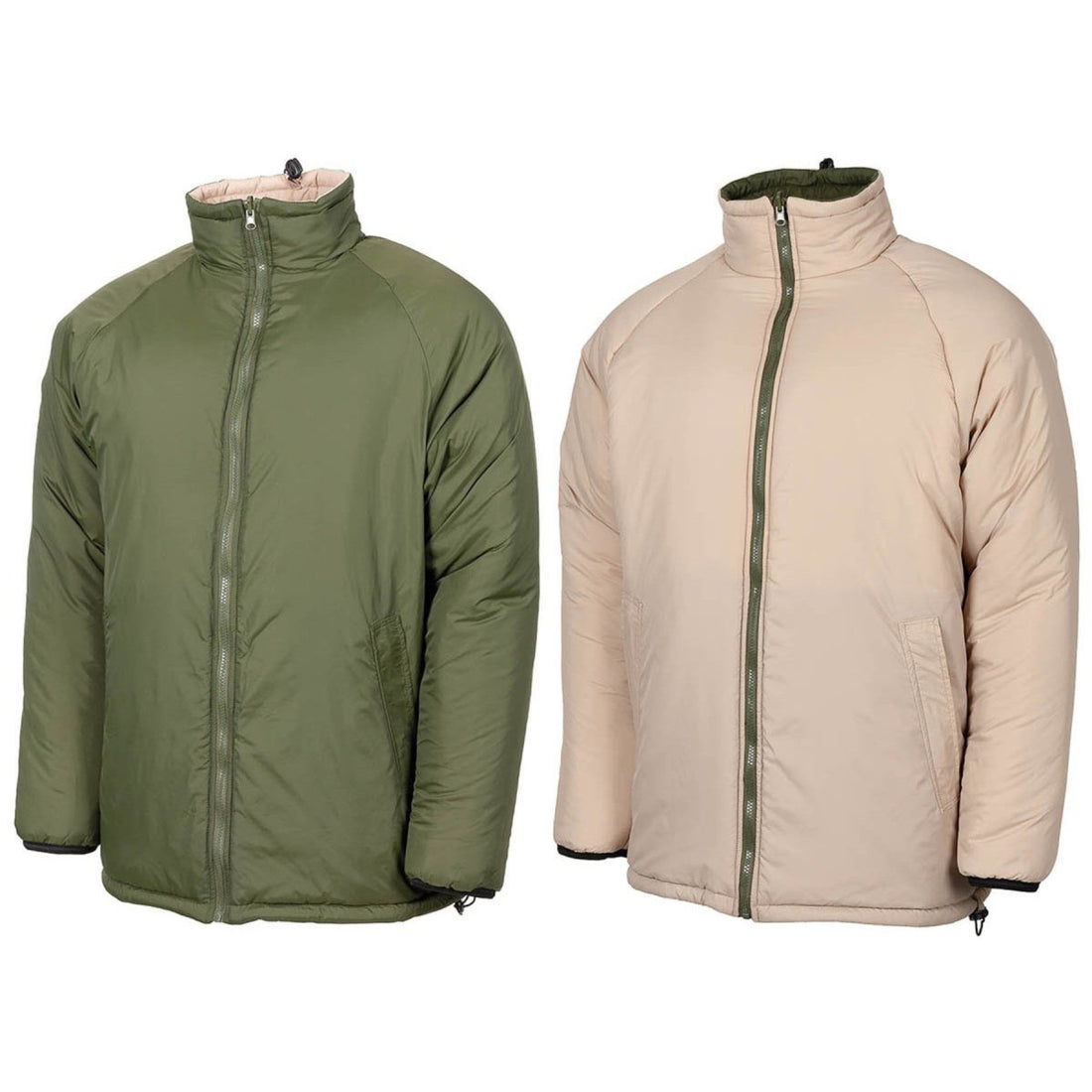 MFH Veste Thermique Isolée Réversible Extrémités Des Manches Élastiques Olive Kaki