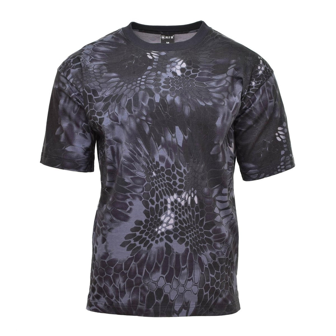 T-shirt de style armée américaine MFH à manches courtes, maillot de corps respirant, motif camouflage serpent