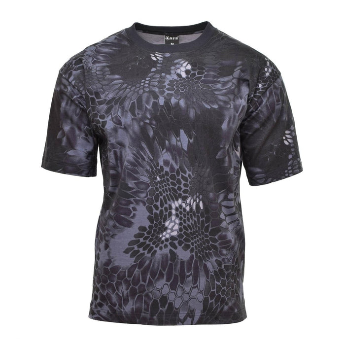 Maillot de corps respirant à manches courtes pour hommes, avec motif camouflage serpent noir, t-shirt d'extérieur de style militaire