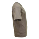 Side view of olive green MFH U.S. military-style lightweight breathable moisture-wicking summer undershirt