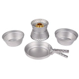 Ensemble de cuisinière en aluminium MIL-TEC, ustensiles de cuisine de randonnée, casserole de camping compacte, bol