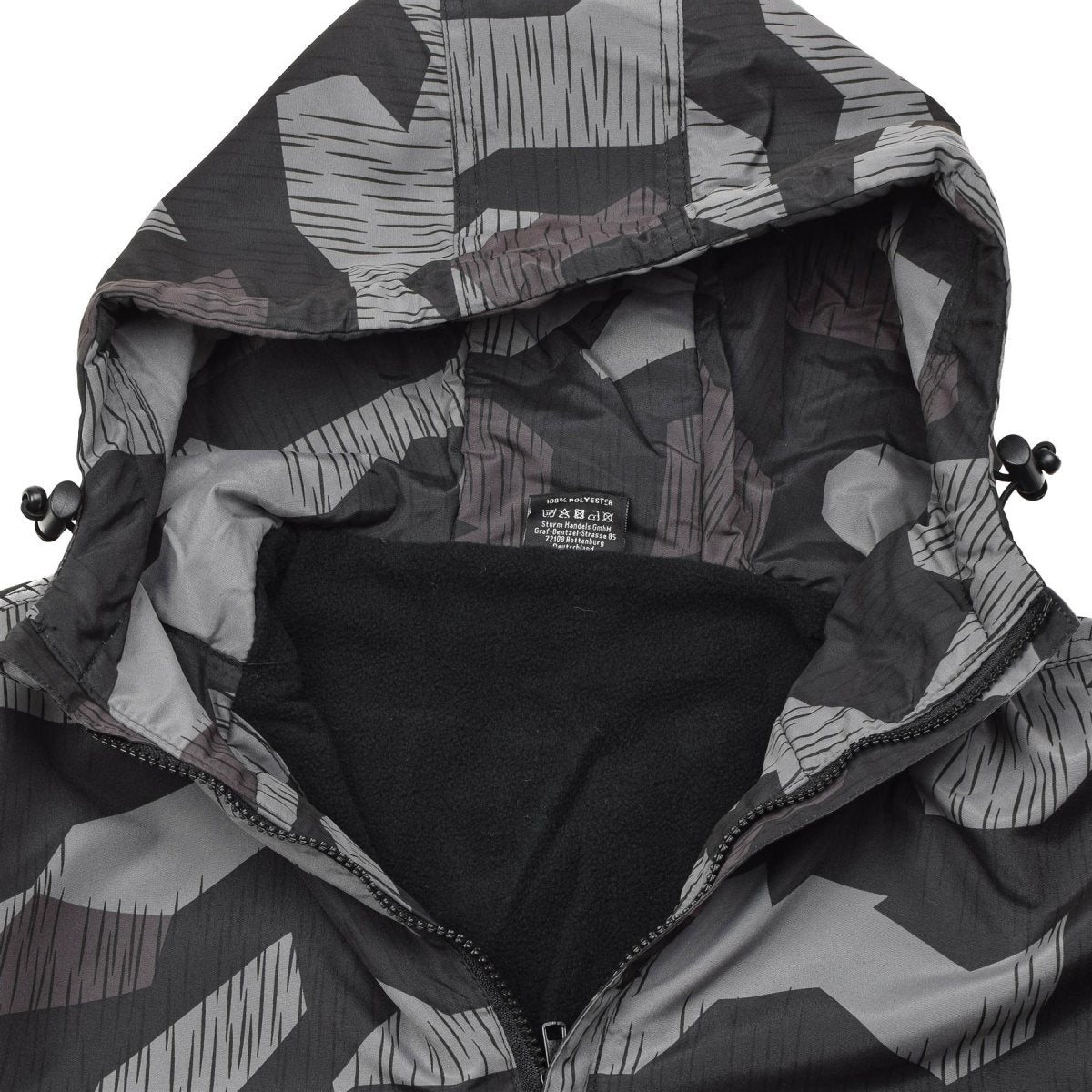 Veste Anorak MIL-TEC Splinter Night Camouflage Coupe-vent à capuche Vêtements de sport chauds