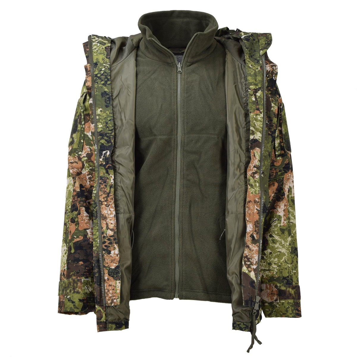 Veste de pluie militaire MIL-TEC Gen I avec doublure polaire imperméable à capuche