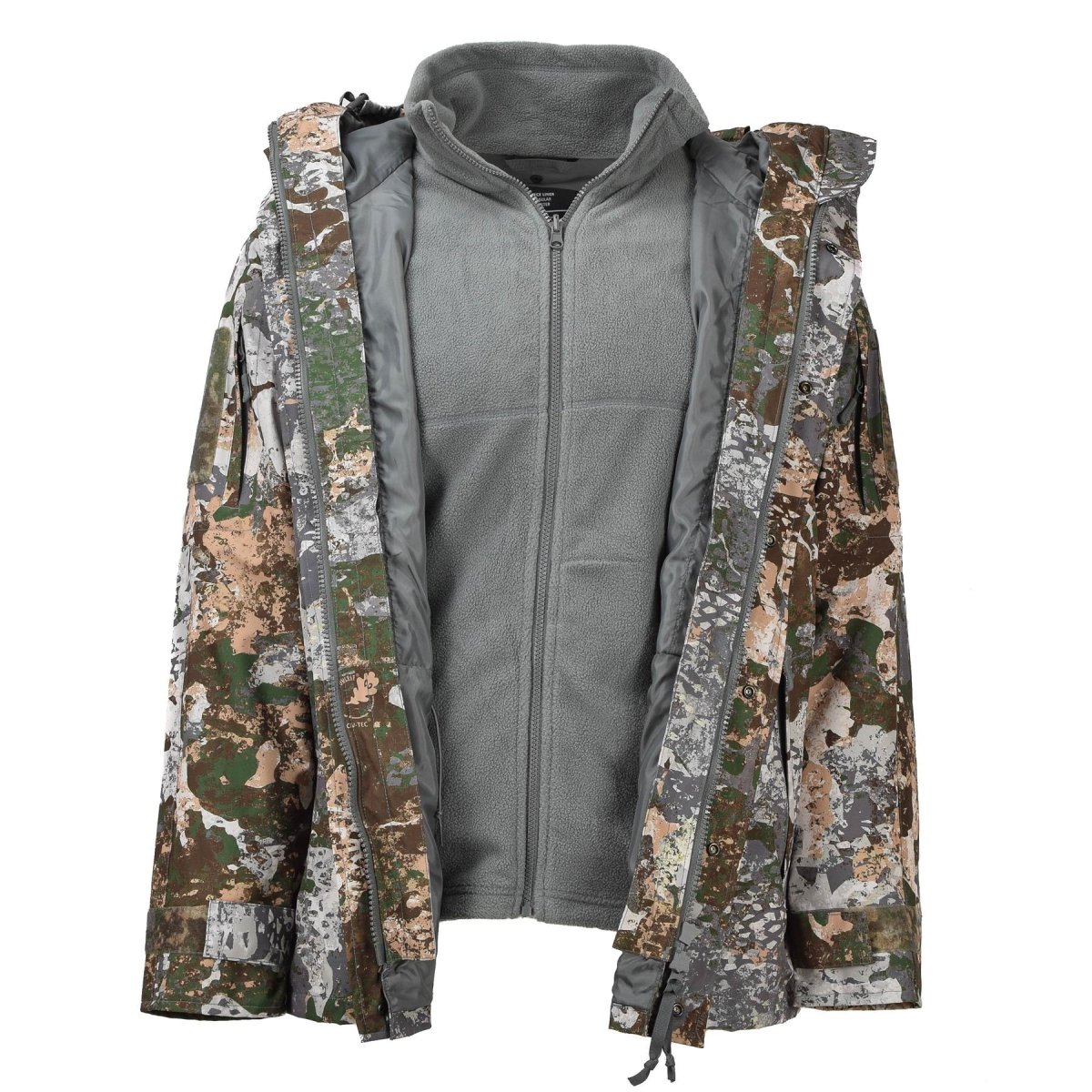 Veste de pluie militaire MIL-TEC Gen I avec doublure polaire imperméable à capuche
