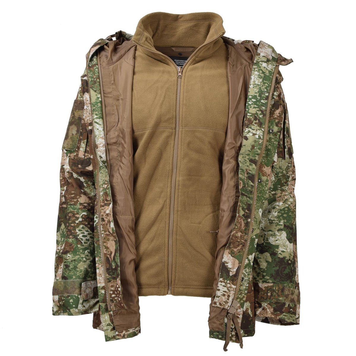 Veste de pluie militaire MIL-TEC Gen I avec doublure polaire imperméable à capuche