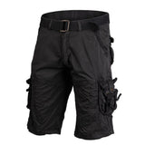 Short cargo noir de style militaire de marque Mil-Tec Allemagne prélavé style vintage