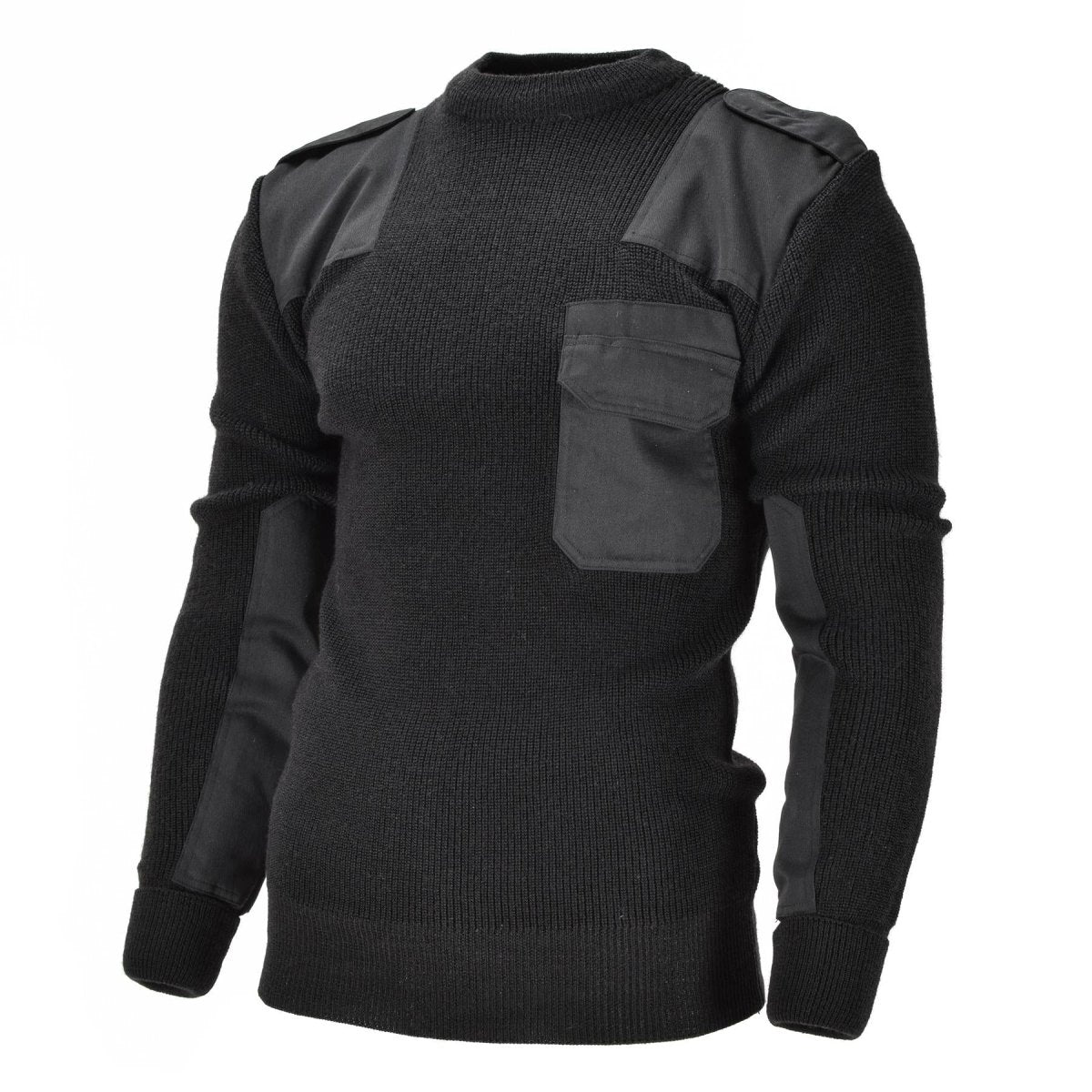 Pull Homme de marque Mil-Tec Pull Allemand Pull Commando Pull Noir Laine