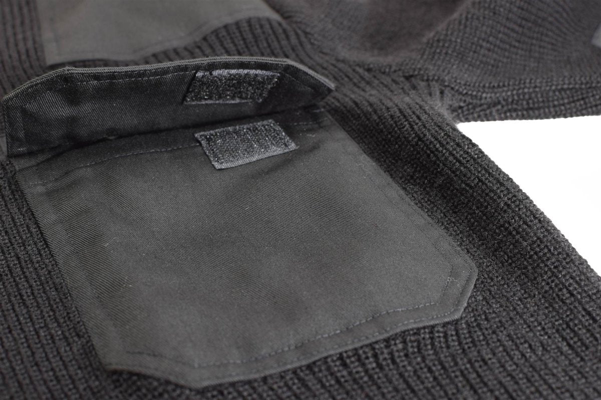 Pull Homme de marque Mil-Tec Pull Allemand Pull Commando Pull Noir Laine
