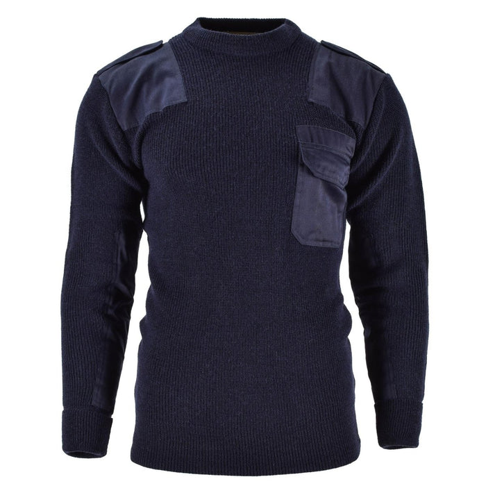 Marque Mil - Tec Pull Homme Pull Allemand Commando Jumper Pull Bleu Marine Laine - GoMilitar