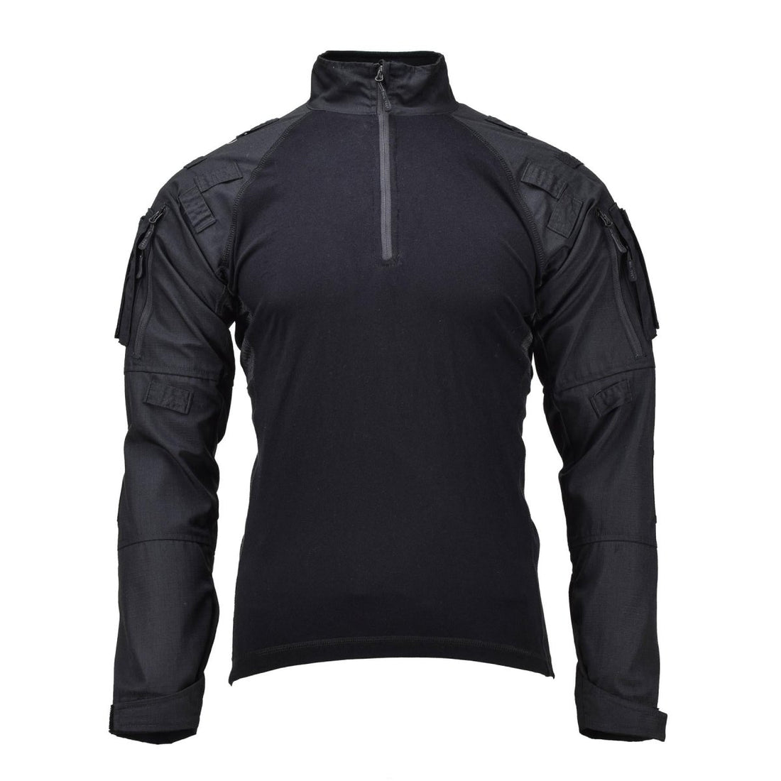 Chemise de combat tactique noire de style militaire de marque Mil-Tec TYPE 2