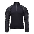 Chemise de combat tactique noire de style militaire de marque Mil-Tec TYPE 2