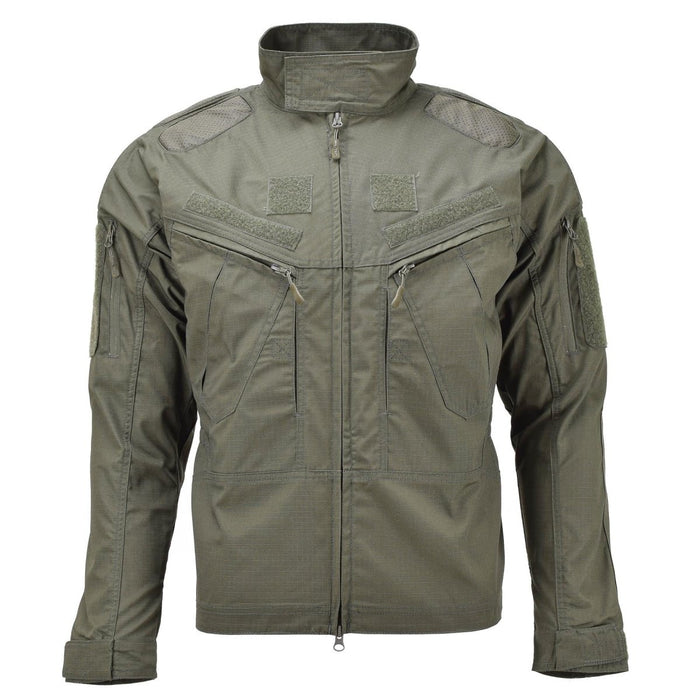 Veste Chimera de style militaire Mil-Tec en olive terne avec tissu ripstop durable et plusieurs poches zippées.