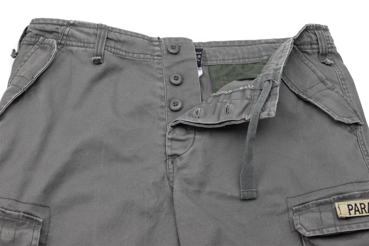 Short cargo de parachutiste en moleskine prélavé de style militaire de marque Mil-Tec