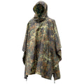 Poncho de style militaire de marque Mil-Tec Flecktarn camouflage ripstop léger imperméable