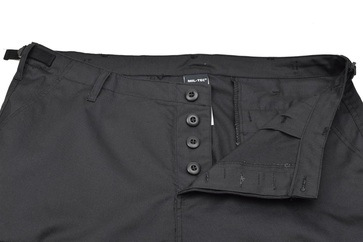 Uniforme de combat de troupes de style militaire de marque Mil-Tec Bermuda Short d'armée noir