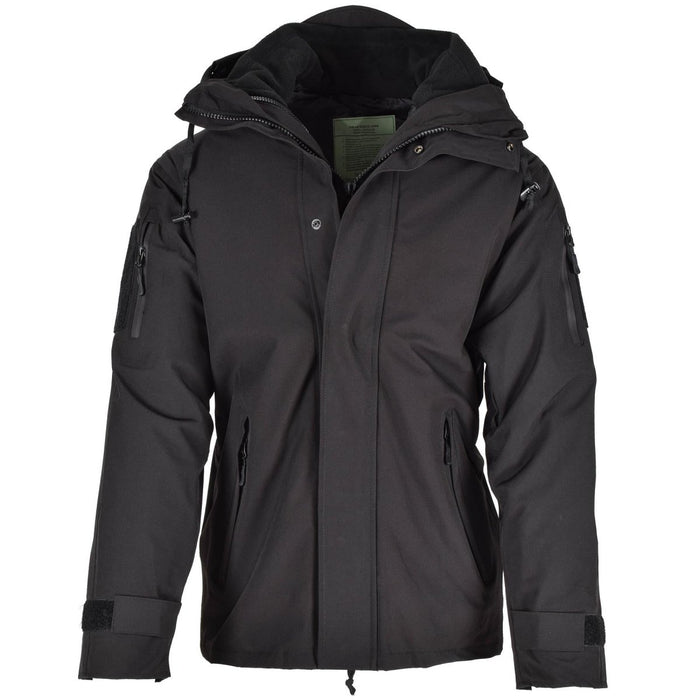 Parka de marque Mil-Tec avec doublure d'hiver chaude Veste noire imperméable Hommes Rain Gear - GoMilitar